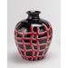 Artmax Handmade Porcelain Table Vase in Red/White | 14.5 H x 12 W x 12 D in | Wayfair 4491-140