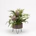 Primrue 19" Artificial Flowering Plant in Planter Polyester/Wood/Plastic in Brown | 19 H x 17.5 W x 17.5 D in | Wayfair