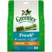 GREENIES Large Natural Dog Dental Care Chews Oral Health Dog Treats Fresh Flavor 12 oz. Pack (20 Treats)