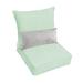 Mozaic Company Sunbrella Canvas Spa Corded Deep Seating Pillow & Outdoor Cushion Set w/ Lumbar Pillow 23 In X 25 In X 5 In Acrylic | Wayfair