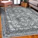 Gray 67 x 48 x 1.18 in Area Rug - Charlton Home® Grey Decorative Rug, Bohemian Concept Pattern Of Vintage Floral & Pebble Like Designs Asymmetric Forms Art | Wayfair