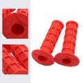 SHZICMY BMX 7/8 Handle Bar Throttle Grips Handlebar Grips Rubber for Most Motorcycles Red