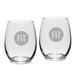 SUNY Fashion Institute of Technology Tigers 15oz. 2-Piece Stemless Wine Glass Set