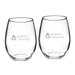 Andrews University Cardinals 21oz. 2-Piece Stemless Wine Glass Set