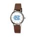 Women's North Carolina Tar Heels Plexus Brown Leather Watch