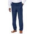 Men's Big & Tall KS Island™ Linen Blend Plain Front Dress Pants by KS Island in Navy (Size 44 40)