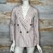 Anthropologie Jackets & Coats | Anthropologie Dolan Anna Double Breasted Linen Blazer Sizes Xs And Medium | Color: Pink/White | Size: Various