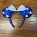 Disney Accessories | Blue And White Disney Park Mickey Ears | Color: Blue/White | Size: Os