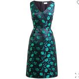 J. Crew Dresses | J Crew Floral Jaquard Dress | Color: Black/Green | Size: 10