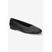 Extra Wide Width Women's Kimiko Flats by Bella Vita in Black Woven (Size 9 WW)