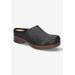 Wide Width Women's Motto Clog Mule by Bella Vita in Black Woven (Size 7 1/2 W)