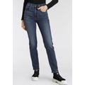 Straight-Jeans LEVI'S "724 High Rise Straight" Gr. 32, Länge 30, blau (dark indigo denim) Damen Jeans Gerade