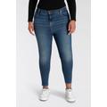 Skinny-fit-Jeans LEVI'S PLUS "720 High-Rise" Gr. 16 (46), Länge 30, blau (medium indigo worn in) Damen Jeans Röhrenjeans