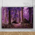 Bovlleetd 10x8ft Purple Fairy Tale Forest Photography Background Tropical Jungle Purple Leaf Backdrop Wonderland Romantic Forest Background for Themed Photography Backdrops