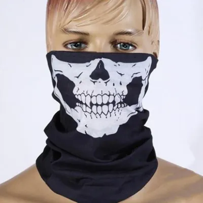 Masque facial de moto sans couture CamSolomon modules de crâne 3D demi-écran facial pour hommes et