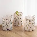 Boîte de rangement pliable pour jouets panier à linge sale baril de rangement officiel coton