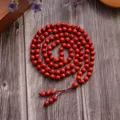 Collier de perles turquoises rouges pour hommes et femmes chapelet amala 108 mala bijoux de