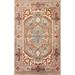 Grey Medallion Heriz Serapi Oriental Area Rug Hand-knotted Wool Carpet - 2'0"x 3'0"