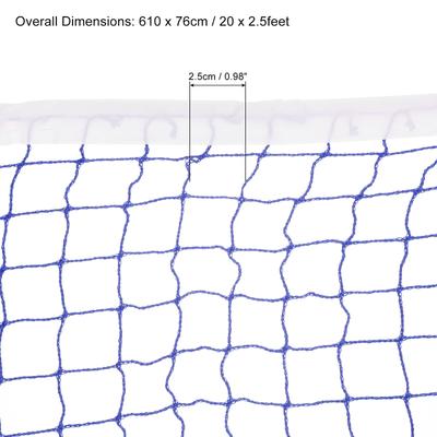 20x2.5ft Badminton Net Badminton Court Netting 0.98x0.98" Mesh w Box