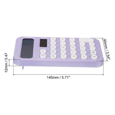 Portable Office Calculator 12 Digit Display Electronic Calculator, Purple - Light Purple