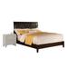 Lark Manor™ Seydou Full/Double Tufted Platform Bed Wood & /Upholstered/Faux leather in Black/Brown | 81 H x 58 W x 49 D in | Wayfair