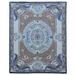 Blue/Brown 96 x 60 x 0.75 in Area Rug - Bloomsbury Market Hand Tufted Handmade Oriental Rectangle Area Rug | 96 H x 60 W x 0.75 D in | Wayfair