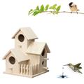 DJKDJL Bird House Outdoor Bluebird House for Outside Clearance Wooden Birdhouse Finch Cardinals Hanging Birdhouse Nesting Box for Wild Bird Viewing