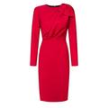 Swing Fashion Women's Bridget | Rot Damen Elegant | Bleistiftkleid | Business Etuikleider | Festliches Partykleid | Cocktailkleider | Kleider Vintage | Knielang | Langarm XS(34)