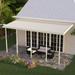 Four Seasons OLS TWV Series 26 ft wide x 8 ft deep Aluminum Patio Cover with 20lb Snowload & 5 Posts in Ivory