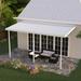 Four Seasons OLS TWV Series 18 ft wide x 10 ft deep Aluminum Patio Cover with 20lb Snowload & 3 Posts in White