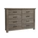 Birch Lane™ Sevilla 8 Drawer 59.5" W Dresser Wood in Gray | 43.63 H x 59.5 W x 18.75 D in | Wayfair 81201BC4CD2640CFBD791909FDCECE5B