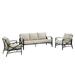 Afuera Living Transitional 3 Piece Outdoor Sofa Set in Oatmeal