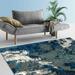 HR Marble Rugs Colbat Blue Multi Color Abstract Livingroom & Dining Room Chick Area Rug Non-Shedding Carpet 5 x 7