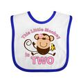 Inktastic Little Monkey Girl 2nd Birthday Girls Baby Bib