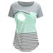 Maternity Legging Maternity Pants for Work Womens Maternity Short Sleeve Crew Neck Striped Printed Nursed Tops T Shirt For Breastfeeding Maternity Shirts Long Sleeve with Tie
