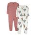 Little Star Organic Baby & Toddler Girls 2Pk Long Sleeve Footless Stretchies Size 9 Months-5T