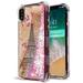 Apple iPhone Xs Max (6.5 in) Phone Case BLING TUFF Hybrid Liquid Glitter Quicksand Rubber Silicone Gel TPU Protector Hard Cover - Eiffel Tower Phone Case for Apple iPhone Xs Max