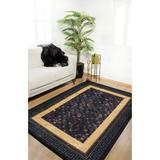 BESPOKY Modern Area Rug Home Decor Carpet Rectangle Room Carpets Black Frame Rug Home Decorative Rugs for Living Room Aesthetic Rugs for Nursery Room Bedroom Rugs Himki