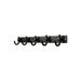 FantasHome 15 Wall Mounted Metal Hook Rack with 5 Hooks - Black