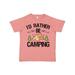 Inktastic Id Rather Be Camping with Tent Trees and Stars Boys or Girls Toddler T-Shirt