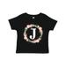 Inktastic Monogram Letter J Floral Rose Wreath Girls Toddler T-Shirt