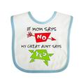 Inktastic If Mom Says No My Great Aunt Says Yes Boys or Girls Baby Bib