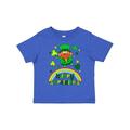 Inktastic Happy St. Patrick s Day Cute Leprechaun on Rainbow Boys or Girls Toddler T-Shirt