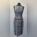 Michael Kors Dresses | Michael Kors Tweed Print Sleeveless Midi Dress, Size 6 | Color: Black/White | Size: 6