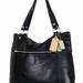 Coach Bags | Coach 19002 Poppy Glam Glazed Distressed Blk Leather Large Shoulder Bag | Color: Black | Size: Os