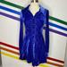 Urban Outfitters Dresses | New Urban Outfitters Velvet Button Down Dress Size Xs | Color: Blue | Size: Xs