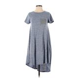 Lularoe Casual Dress - High/Low: Blue Marled Dresses - Women's Size 2X-Small