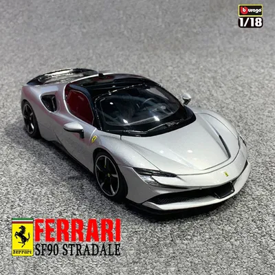 Bburago-Modèle de voiture en alliage de simulation à couverture rigide Ferrari SF90 Stradale
