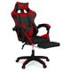 Fauteuil de gaming alex réglable avec repose-pied, coussin de tête et coussin lombaire noir et