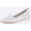 Slipper HEINE, Damen, Gr. 39, weiß, Leder, Leder, sportlich, Schuhe